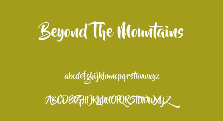 Beyond the Mountains Font Free Download