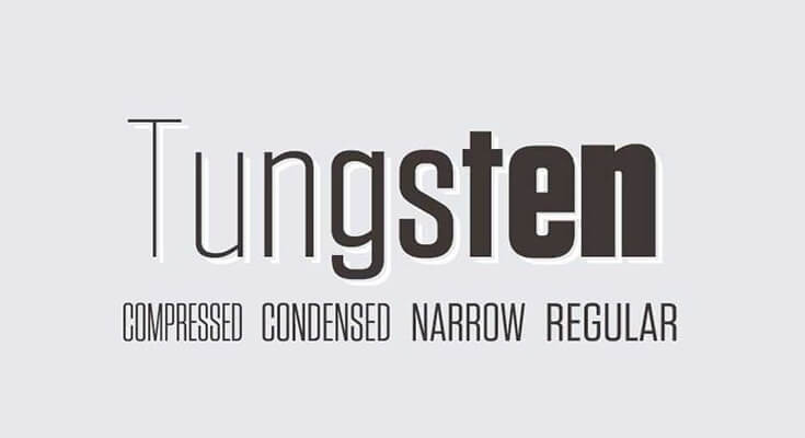 Tungsten Font Family Free Download