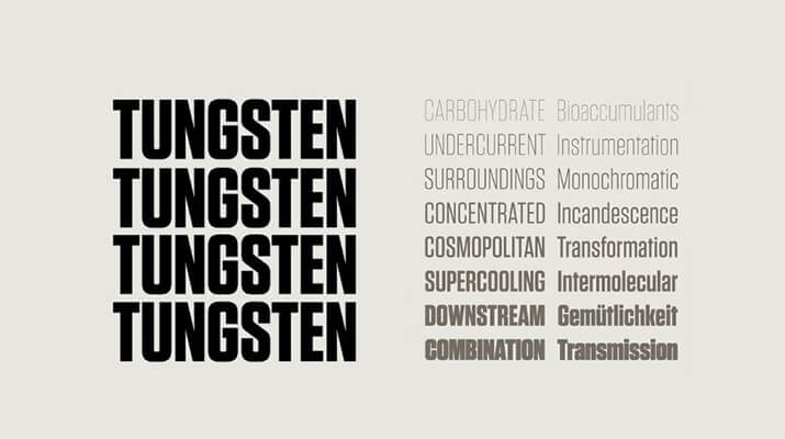 Tungsten Font Family Download