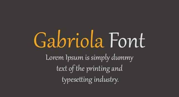 Gabriola Font Free Download