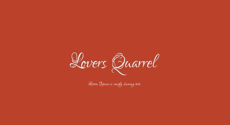Lovers Quarrel Font Family Free Download