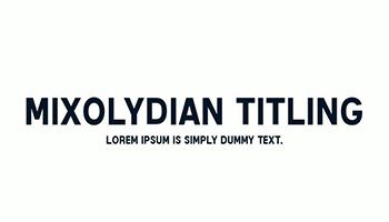 Mixolydian Titling Font