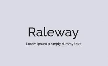 Raleway Font Family Free Download