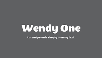 Wendy One Font