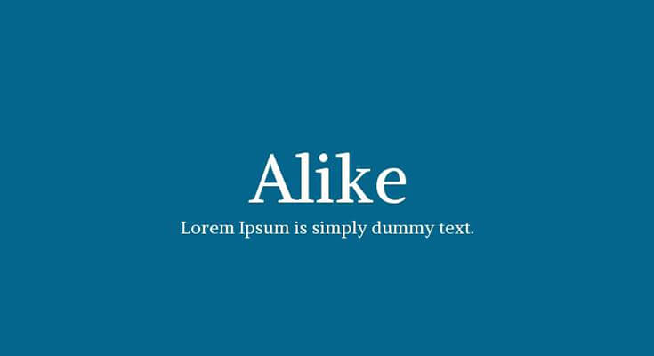 Alike Font Family Free Download