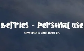 Berries Font Family Free Download
