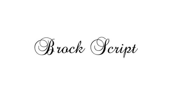 Brock Script Font Family Free Download