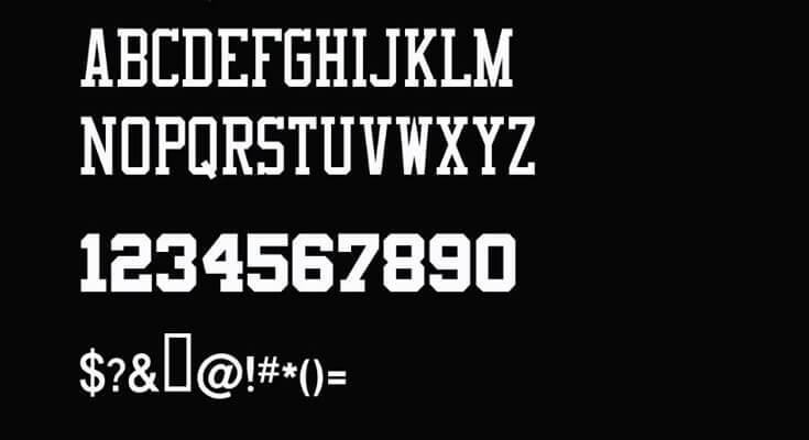 NBA Jersey Font Free Download