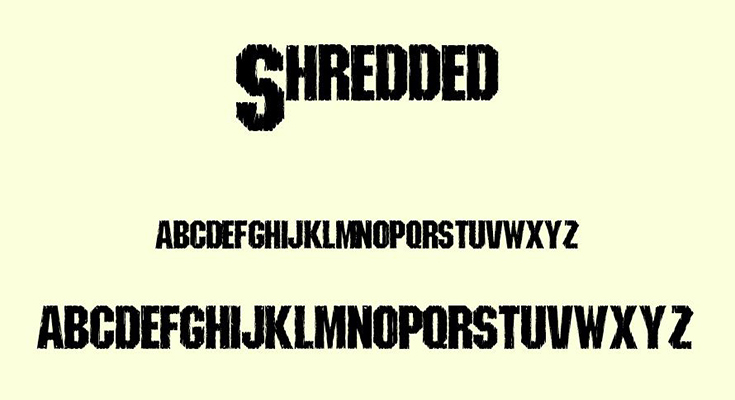 Shredded Font Free Download