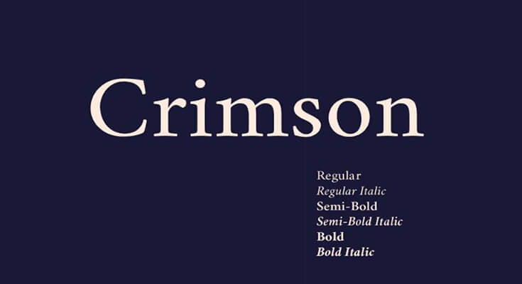 Crimson Text Font Family Free Download