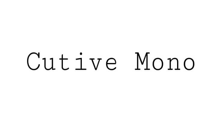 Cutive Mono Font Free Download - Font XS