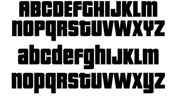 Grand Theft Auto Font Family Download