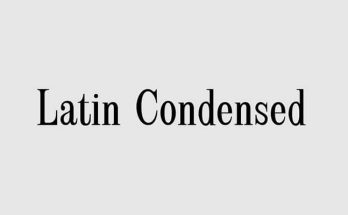 Latin Condensed Font Family Free Download