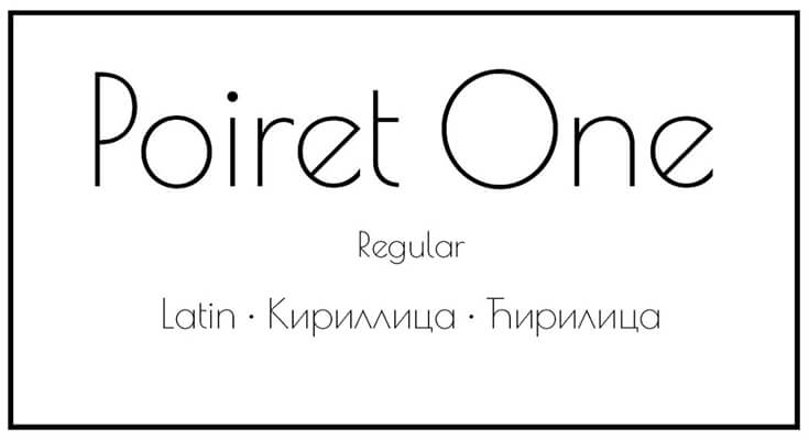 Poiret One Font Family Free Download