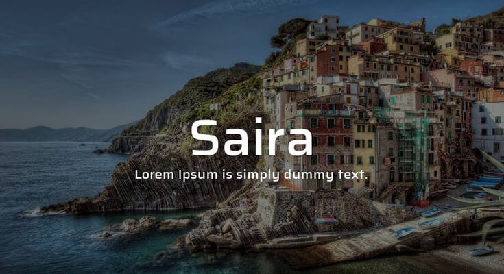 Saira Font Family Free Download