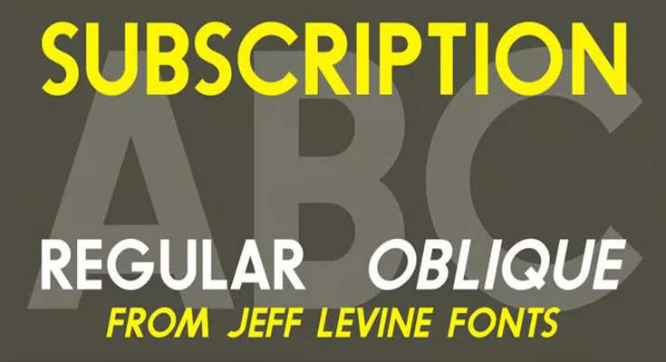 Subscription JNL Font Free Download