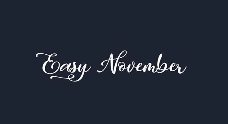 Easy November Font Free Download - Font XS