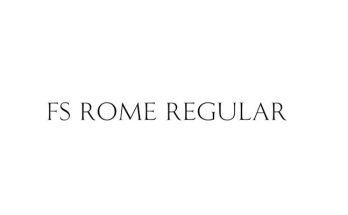 FS Rome Regular Font Family Free Download