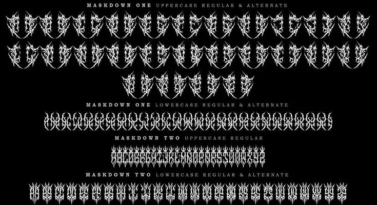 Maskdown Font Family Download